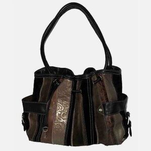 Fossil Pathwork Hobo Shoulder Bag Purse